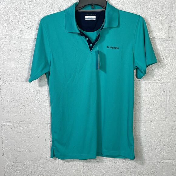 Columbia Men's Utilizer Polo Shirt - Bright Aqua Small - Picture 1 of 7